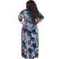 Robe ample à imprimé feuille florale pour femme d'été grande taille avec ceinture