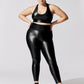 Summer Glossy Bright Color Bronzing Breathable Stretch Tight Sports Fitness Yoga Suit Women