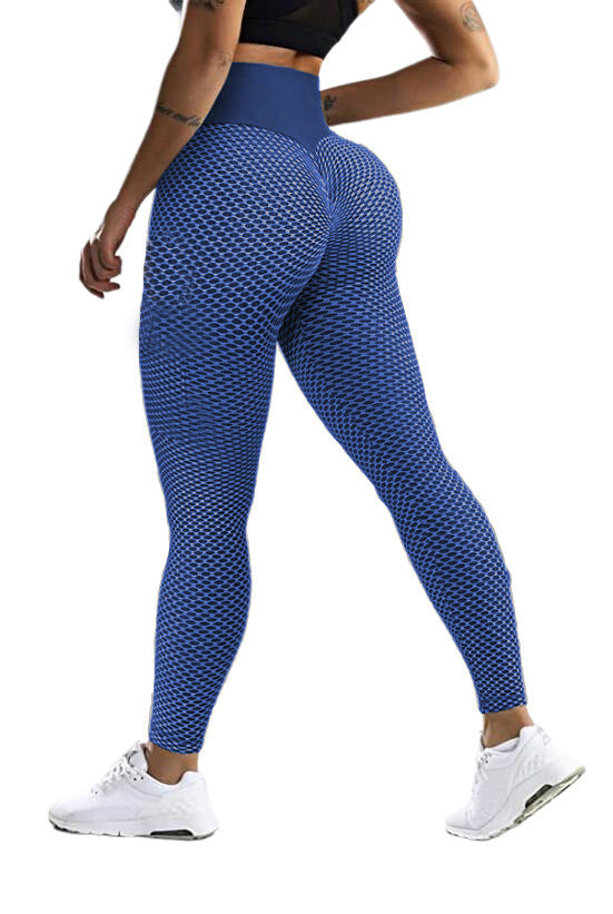 Honeycomb Jacquard Yoga Pants Women High Top Sports Leggings Hip Raise Fitness Pants Women