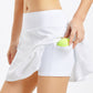 Fitness Shorts Ladies Mid Waist Sports Skirt with Pockets Running Quick-Drying Breathable Golf Skirt