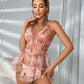 Sexy Lingerie Lace Printed Suspender Skirt Pajamas Sleepwear