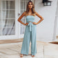 Casual Fashion Set Sexy Backless Slim Fit Jumpsuit  Straight Leg Trousers Set Spring Summer New