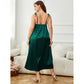 Plus Size Spring Summer Strap Satin Nightdress Woman Artificial Silk Pajamas Women