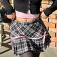 Sweet Cool Girl Plaid Skirt Slim Fit Hip Bow College Pleated Skirt