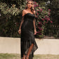 Spring Summer Sequin Mesh Stitching Tube Top Sexy Trailing Dress Evening Dress