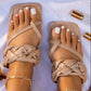 Women Shoes Woven Finger Fit Design T Herringbone Sandals Women