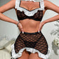 High Profile Figure Sheer Mesh Home Maid Costume Three Piece Set
