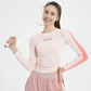 Quick Drying Ice Silk Yoga Clothes Moisture Wicking Running Sports Pullover Personality Drawstring Long Sleeve Sportswear