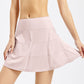Fitness Shorts Ladies Mid Waist Sports Skirt with Pockets Running Quick-Drying Breathable Golf Skirt