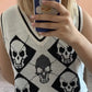 Vest Vest Coat Autumn Winter  Women Clothing Outerwear Knitted Halloween Sweater V-neck