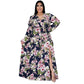 Plus Size New Women Clothing Cardigan Dress Office High Waist Print Dress