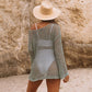Beach Cover-up Sexy Hollow Out Ritaglio Vacanza Protezione solare Camicia Beach Cover Up