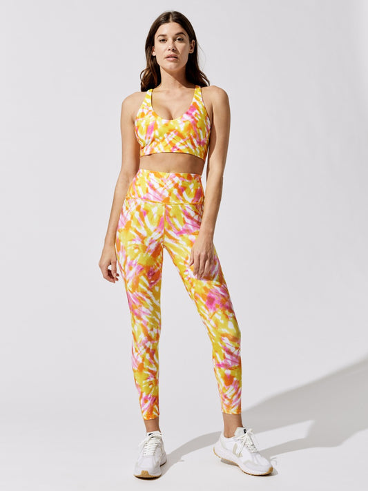 Summer Bright Imprimé Taille Haute Stretch Respirant Tight Fitness Sports Yoga Suit Femmes
