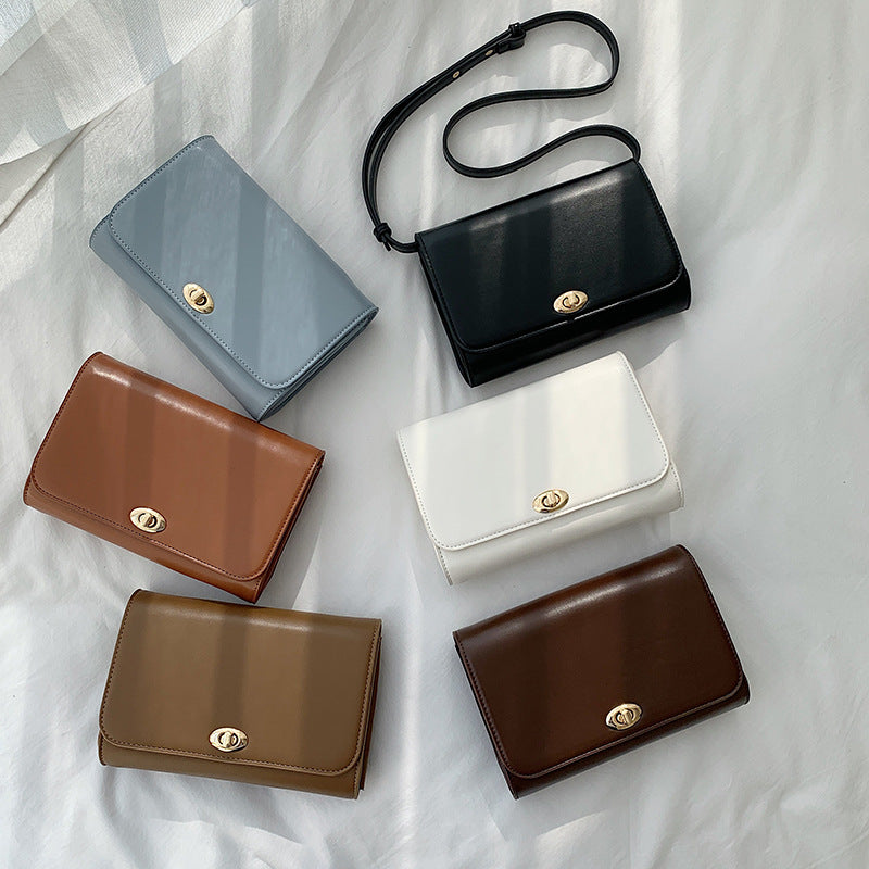 Bags Women Trend High Quality Crossbody Bag Simple All Match Shoulder Bag Flip Lock Small Square Bag