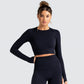 Knitted Solid Color Seamless Long-Sleeved Trousers Yoga Suit Sports Fitness Two-Piece Set
