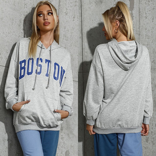 Casual Hooded Letters  for Women