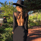 Autumn Trend Women Long Sleeve round Neck Lace Edge Backless Sheath Dress